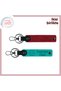 Special for Field Built Friendships, Volleyball Motif Leather Keychain Team, Red-Dark Turquoise