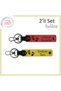 Cute Gift for Baby Girl Owner to Mom, Heart Foot Motif Leather Keychain Set, Pomegranate Flower-Yellow