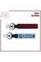 Stylish Gift for the New Office – Child and Crescent Star Personal Keychain Set, Name Written, Claret Red-Sky Blue
