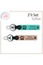 Dog Lover Sweetheart Cute Gift, Heart Paw Themed Keychain Set, Turquoise-Puppy Mouth