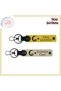 National Themed Armağan – Personal Keychain Gift with Children and Crescent and Star Pattern, Yellow-Milk Coffee