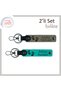 Personal Leather Keychain Set with Heart Foot Figure, Ash Gray-Dark Turquoise, Blue Color for Baby Boy