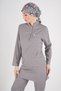 Gray Color Sakura Model Hijab Doctor Nurse Scrubs Uniform Set - 4