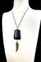 Lapis Lazuli Natural Stone Long 60-70 cm Elevator Locked Women's Necklace - 2