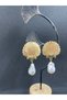 Gold Mussel Pendant Pearl Earrings Are Antiallergic - 2