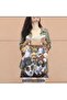 Yiwu 1Pc Stylish Dog Printed Canvas Tote Bag with Fixed Shoulder Strap, Casual