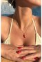 Trend Red Pepper Figured Steel Necklace Gold Color - 3