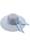 Women's Carolina Blue Bow Lace Detailed Straw Beach Hat Beach Hat