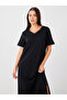 Lace Trim V-Neck Side Slit Nightdress - 2