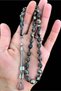 Black and White Moire Beirut Drop Powder Amber Prayer Beads, Amber Gift Wooden Boxed Rosary - 3