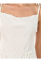 Solid Cowl Neck Satin Midi Slip Dress with Lace Detail - 3