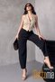 Women's High Waist Crepe Fabric Lycra Beltless Balloon Leg Pants – Office and Casual Relaxed Fit - 5