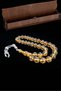 Tea Fossil Powder Amber Prayer Beads Gift Amber Prayer Beads with Wooden Box