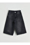 Rmz Gi̇yi̇m Farkiyla Ripped Detailed Girls' Jean Bermuda Shorts