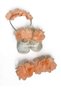 Laser Floral Maternity Mother's Crown Bandana and Baby Booties - 2