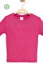 Girl's 3-Pack Ribbed Crew Neck 100% Cotton Short Sleeve T-Shirt - 4