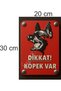 Warning There Is a Dog and This Area Is Monitored 24/7 with Camera Warning Sign 2Pcs 20X30Cm with Aeks Tape - 3