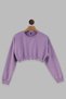 Elastic Hem Crop Sweatshirt - 2