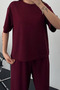 Women's Modal Fabric Short Sleeve Tracksuit Set 3081 - 3