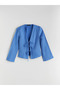 Lcw Vision Blue V-Neck Tie-Up Blouse