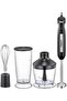 HB151-2567 3 in 1 Hand Blender, Black, 600W, 2 Speed Button, 800ML, Soft Touch, Dishwasher sa
