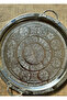 Embroidered Copper Tray 36 cm