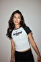 Printed Raglan Sleeve Crop T-Shirt - 7
