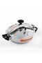 Saif Gallery Aluminum Steamer Pressure Cooker, 9 Litres, 32cm, 3mm Thickness - Silver - 2