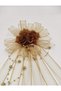 10 Meters Gold Threaded Ribbon Pearl Bead Ribbon Flower Ornament Decoration Beads - 2