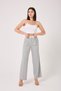 Joyful Double Waistband High Waist Side Hidden Zipper Wide Leg Women's Pants - 7