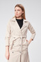 Women's Double Breasted Neckline Belted Trench Coat
