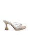 Tamer 03152 8.5 Heeled Women's Evening Dress Stone Slippers