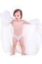 Newborn Baby Drying, Swaddle, Blanket 4 Layers Muslin White 100% Cotton 1 Piece - 8
