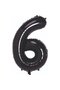 Number Foil Balloon Black Color 34'' (76cm)