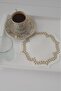 Wheat Embroidered Linen Square Coasters Set of 6 Gold - 2