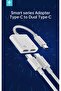 Devia USB-C to 2 USB-C Adapter White - 3