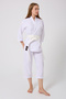 Joyed White Karate Suit Unisex Suit with Belt Alpaca Soft Texture and Bright Look - 2