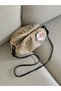 Women's Woven Textured Women's Shoulder Bag with Zipper and Snap Closure En25 Boy15 - 3