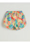 Mercan Women's Elastic Waist Patterned Swim Shorts - 6
