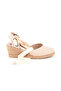 Real Handmade Open Back Wide Drawstring Wedge Heel Linen Women's Espadrille Handmade - 3