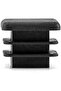QWORK® 20 x 2 cm Black Plastic Square End Caps for Pipe Tube, Chair Leg - 6