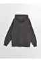 Xside Hooded Plain Long Sleeve Oversize Women's Zippered Sweatshirt (W4) - 3