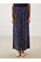 Patterned Women's Skirt with Elastic Waist - 2