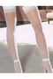 Laceless Garter Stocking Red Black White - 2