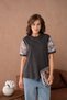 Basic T-Shirt with Tulle Detail - 7