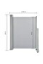 Patio Retractable Side Awning 100 x 300 cm Grey - 3