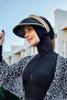 قبعة من القش مزينة باللؤلؤ وواقي من الشمس RŞ-2088 Black01 - 6