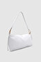 Zeiri Soft Crescent Form Gold Ring Hand, Arm and Shoulder Bag White - 3