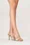Gold Croco Shiny Heeled Women's Shoes - 5