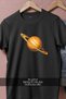 Oversize Saturn Design Unisex T-Shirt - 5